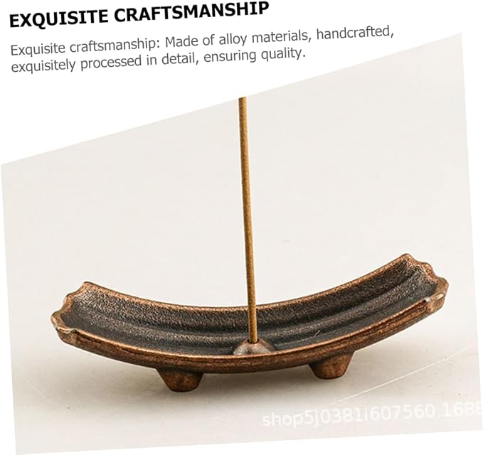 Levemolo 2pcs Alloy Incense Burner Creative Mini Boat Censer Tray - Image 5