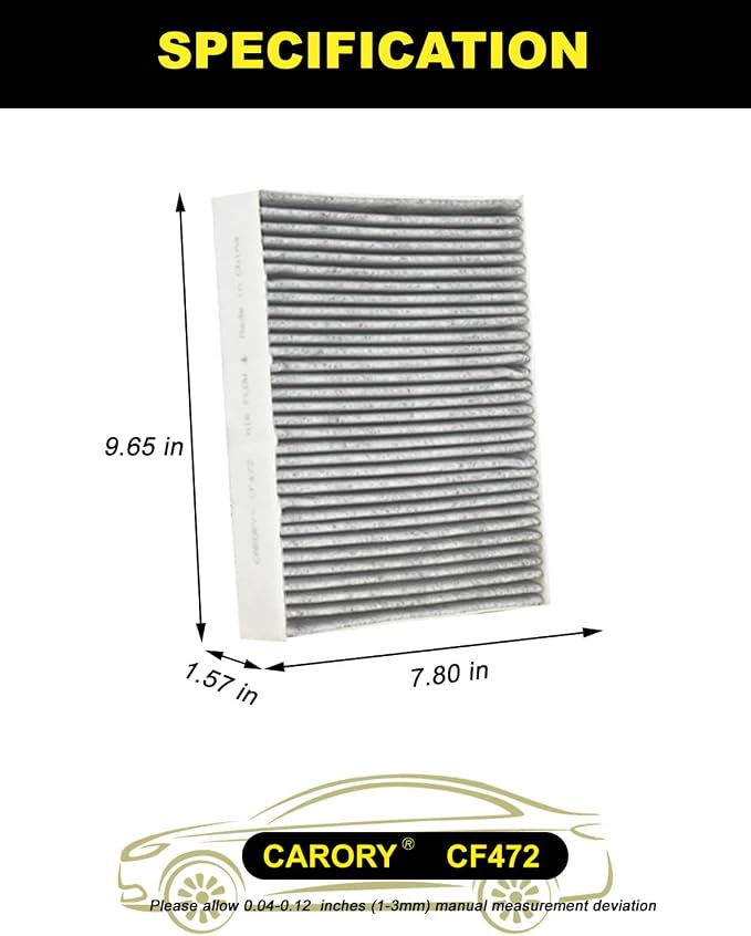CARORY Cabin Air Filter w/Activated Carbon - Image 2