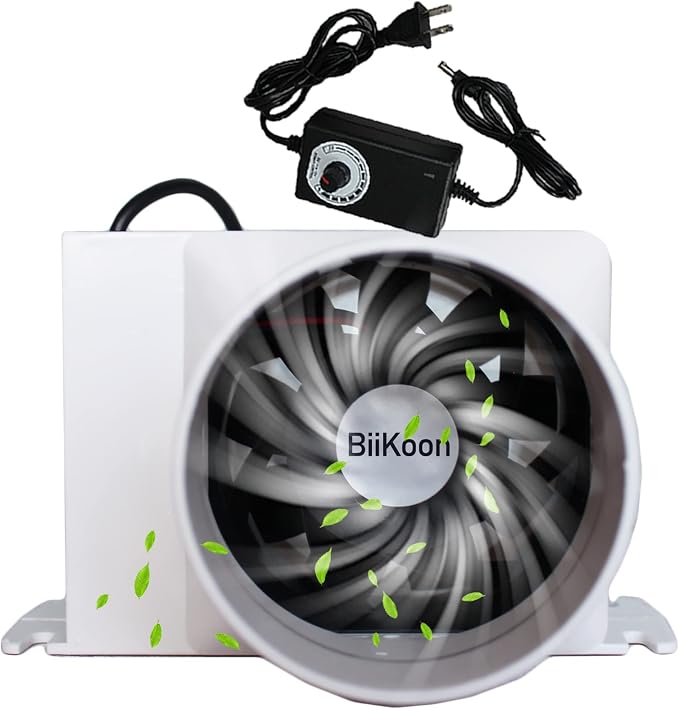 3 Inch Inline Fan 12V Tube Vent Fan Powerful 130Cfm in-line Duct Fan 20W by Unknown