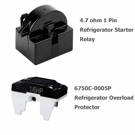 Refrigerator Compressor Relay and Overload Kit 5 Sets, Refrigerator Starters - Image 2