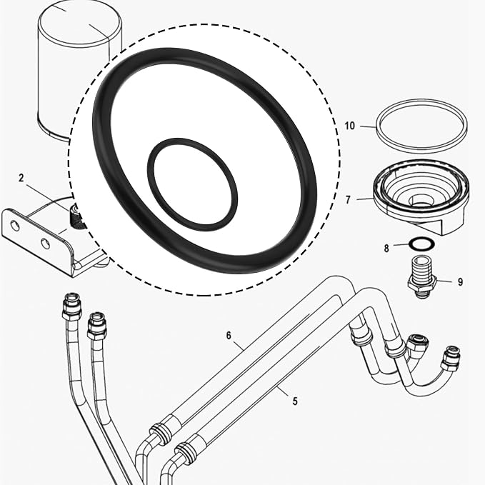 4X Black Oil Filter Seals 70x60x5mm 28x24x2mm Compatible - Image 3