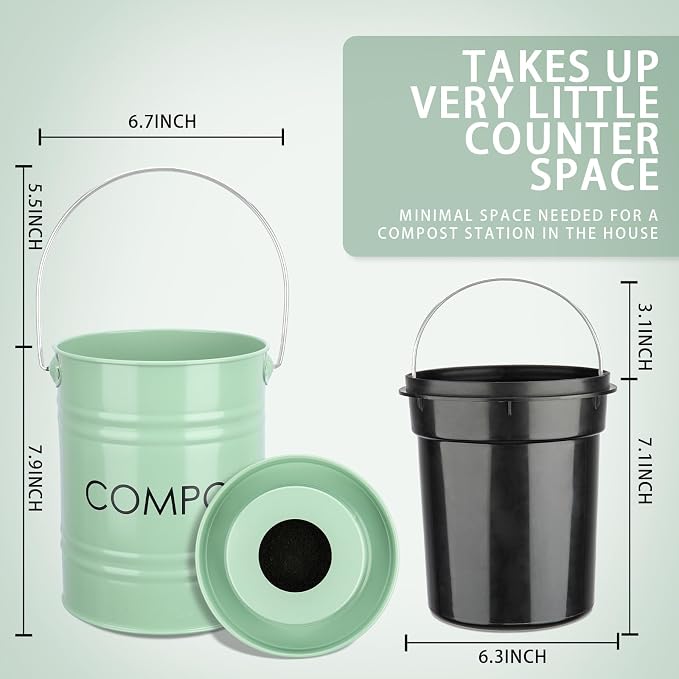 Vipush Compost Bin Kitchen Countertop Composter - Image 5