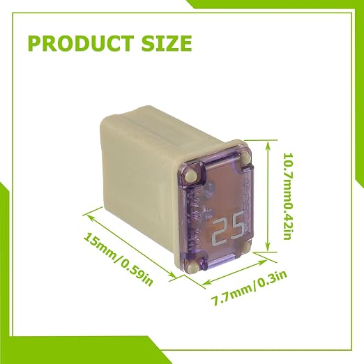 25A 25AMP 32V FMM MCASE 608825 Micro Cartridge Fuses Low-Profile Fuses Kit - Image 2