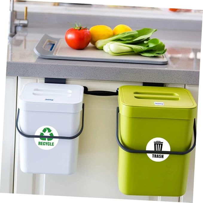 Removable Garbage Can Labels Waste Sorting Stickers Bathroom Trash Bin Combo - Image 2