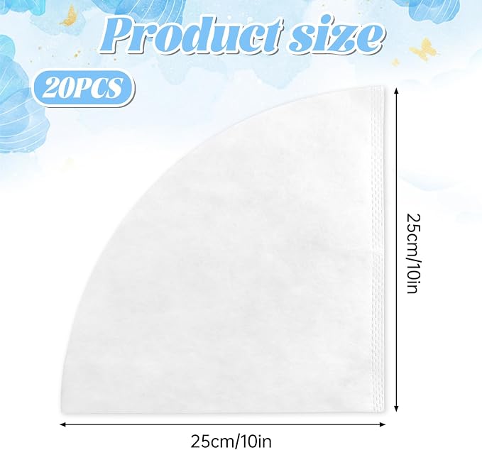 20 pcs 10 Inch Fryer Oil Filter, Non Woven Cooking Deep Oil Cones Strainer - Image 2
