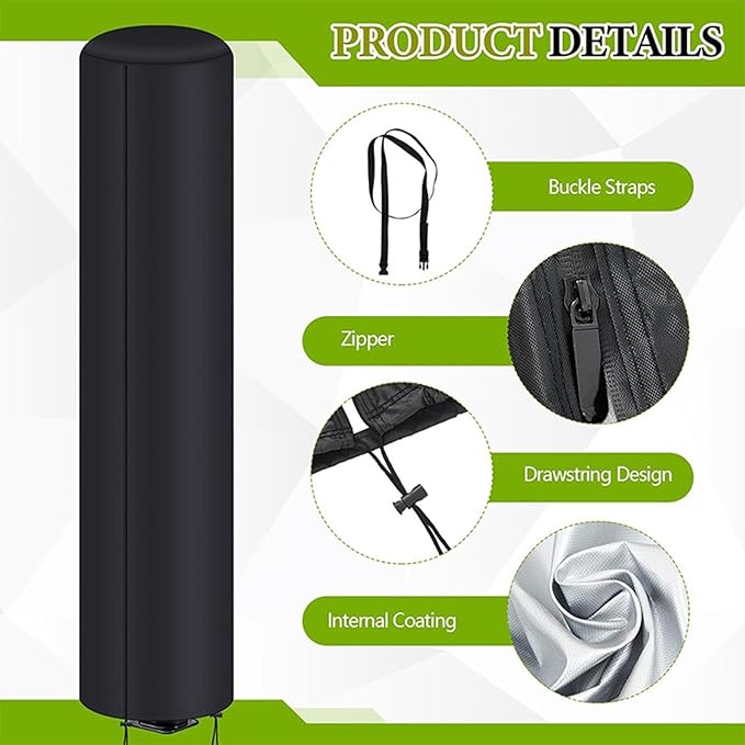 rockible Outdoor Solar Shower Cover Solar Shower Enclosure,Sturdy 25.98x87.01inch,Weather Protection Case for 10.6 Gallon