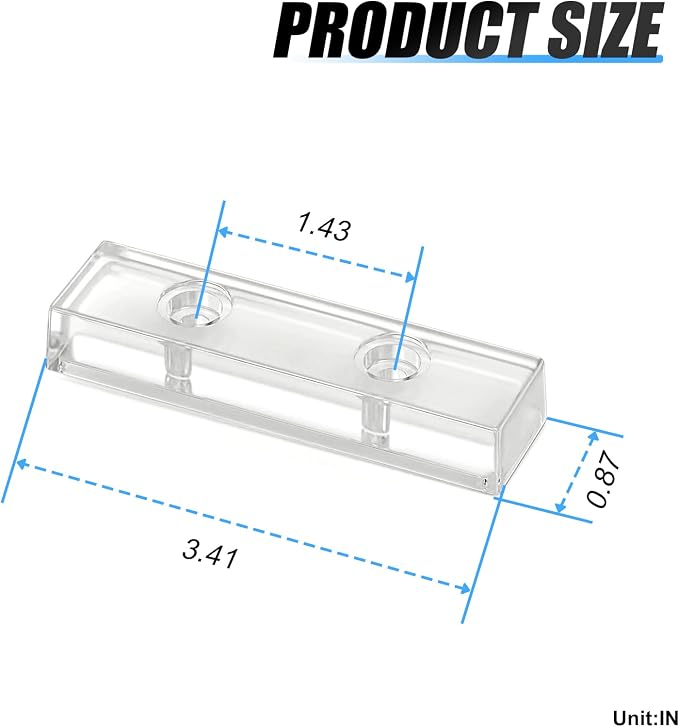MEANLIN 4PCS Filter Replacement Transparent Window, 0.87" x 3.41" Observe - Image 2