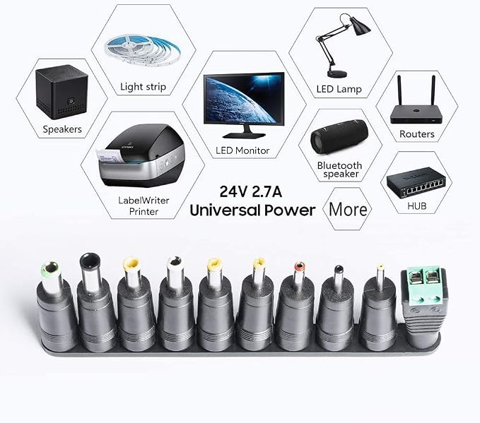 KFD 24V Universal Adapter for Levoit Vital 200S Air Purifier Logitech G920 G29 - Image 2