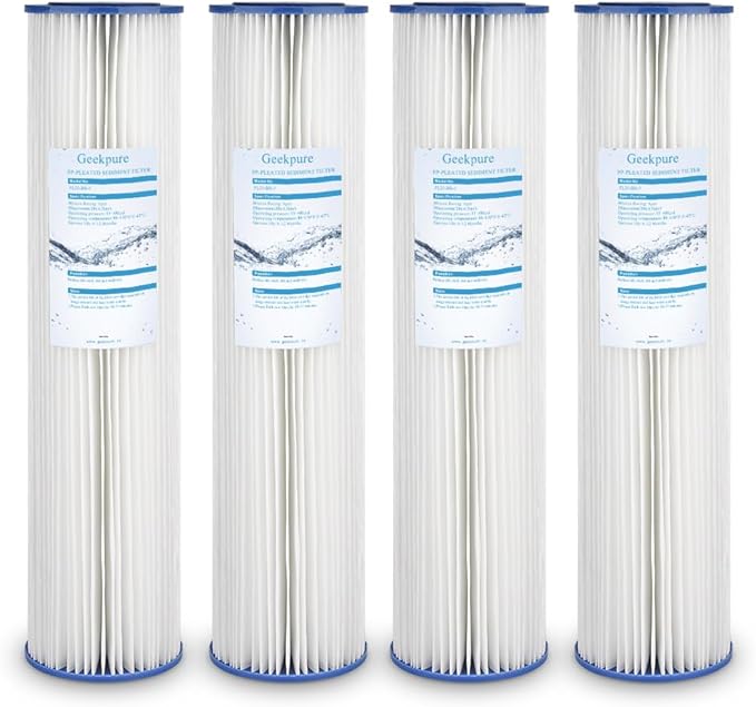 Geekpure Whole House Pleated PP Polypropylene Sediment Replacement Filters by Geekpure