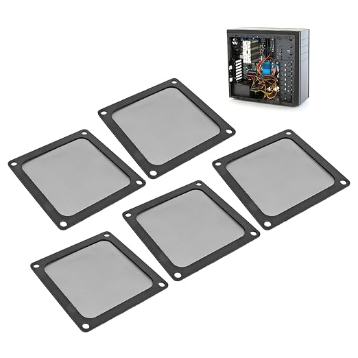 80mm x 80mm Computer Case Fan Dust Filter, PC Cooler Fan Dust Filter Cover - Image 6