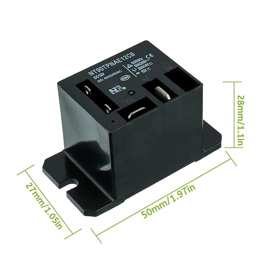 NT90-DC12V-8X Power Relay DC 12V Coil 30A 40A SPST - Image 2