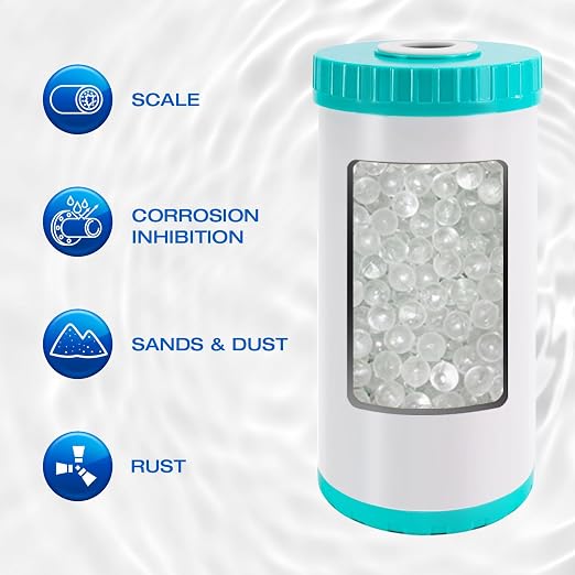 H&G Lifestyles 10" x 4.5 Water Descaler, Anti Scale Phosphate Filter Saltless - Image 2