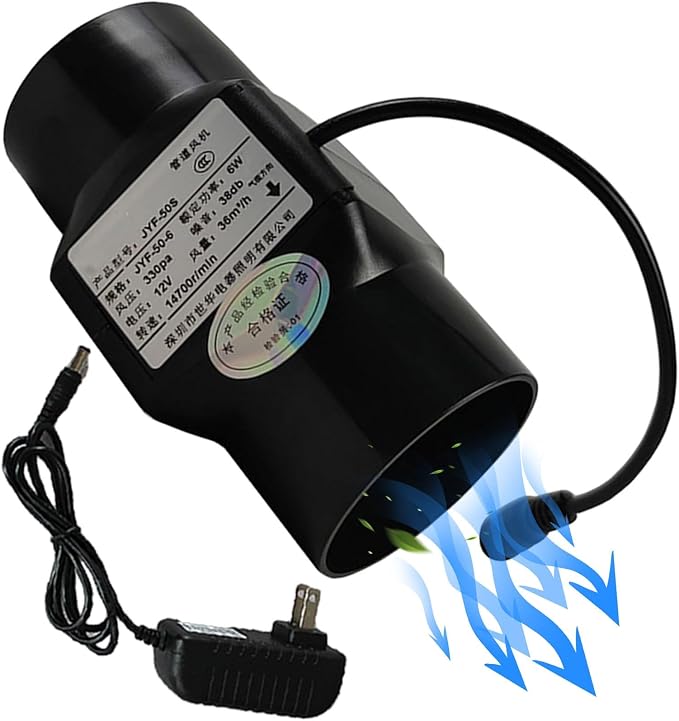 2" Inline Duct Fan 12V 6W Ventilation Cooling Exhaust Fan by Unknown