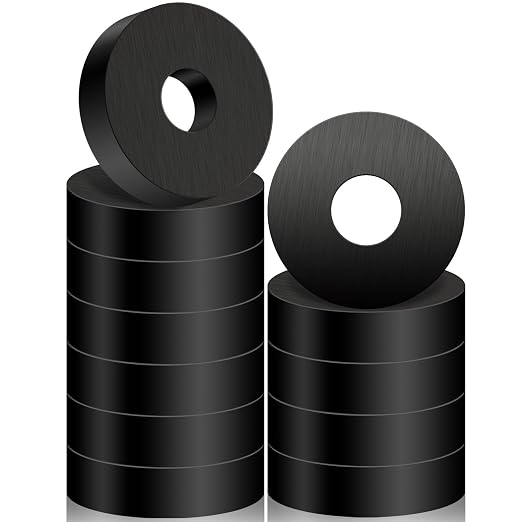 12P Rubber Isolation Pads Thick Anti-Vibration Rubber Washers1.5 In OD 0.5 In by Unknown