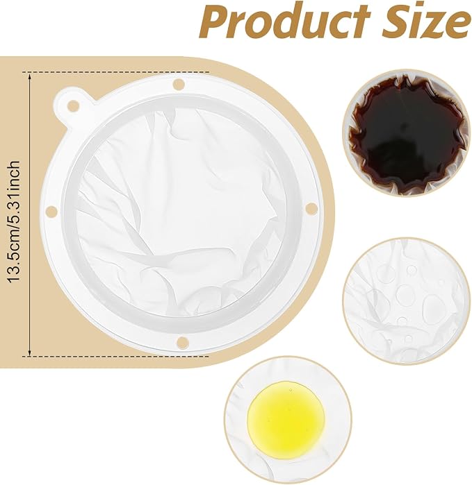 TIESOME 4 Pcs 200 Mesh Food Filter Strainer, Oil Strainer - Image 2