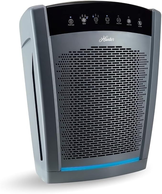 Hunter HP800 Air Purifiers for Home Large Room and Bedroom. True HEPA Air by HunterFanCompany