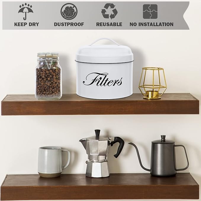 Coffee Filter Holder, Round CoffeeFilter Container - Image 6