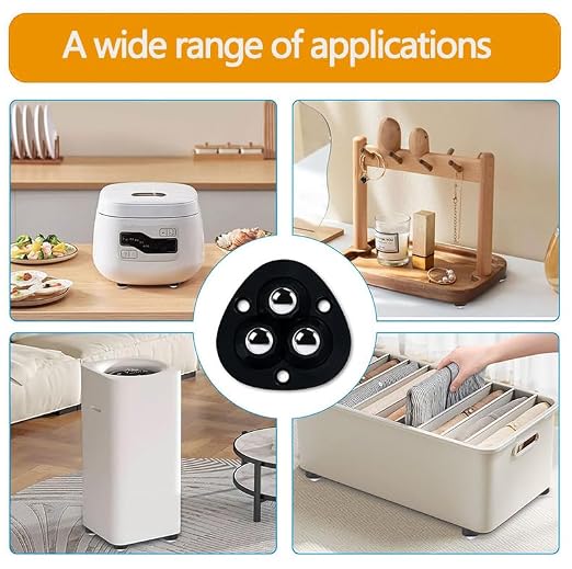 Small Adhesive Casters Wheels for Appliance: 12 Pcs Kitchen Counter Appliances - Image 2
