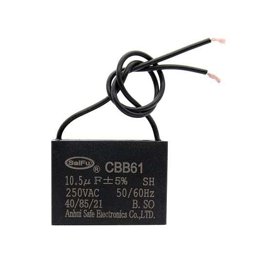 CBB61 Capacitor 10.5uf 250V AC Ceiling Fan 2 Wire 50/60Hz by AKZYTUE