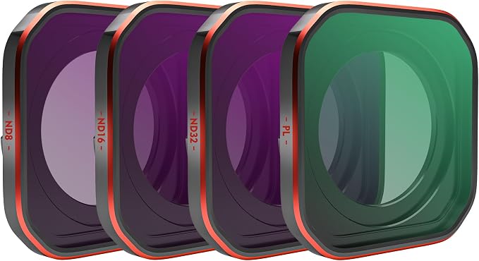 4-Pack Filter Kit for Insta360 Ace Pro2, Combo of CPL ND8 ND16 ND32 Lens by OfeooAi