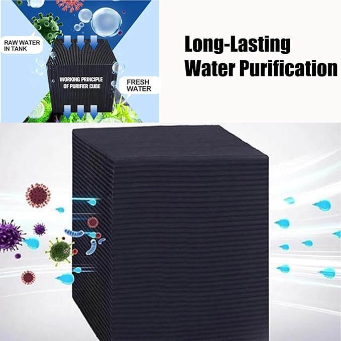 Aquarium Filter Cube with Activated Carbon – 2 Pack Reusable 2" Filter Media - Image 5
