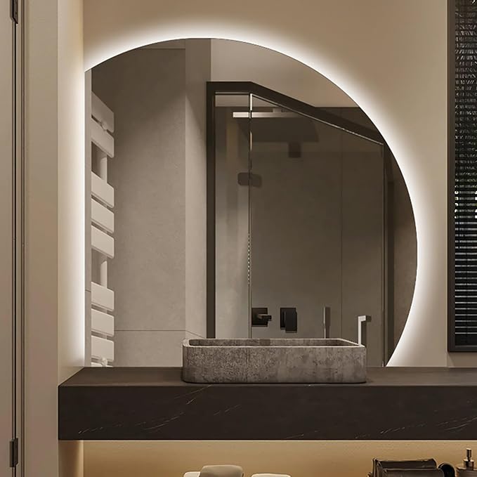 Bathroom Wall Mounted Mirror, LED Illuminated Vanity Mirror - Image 7