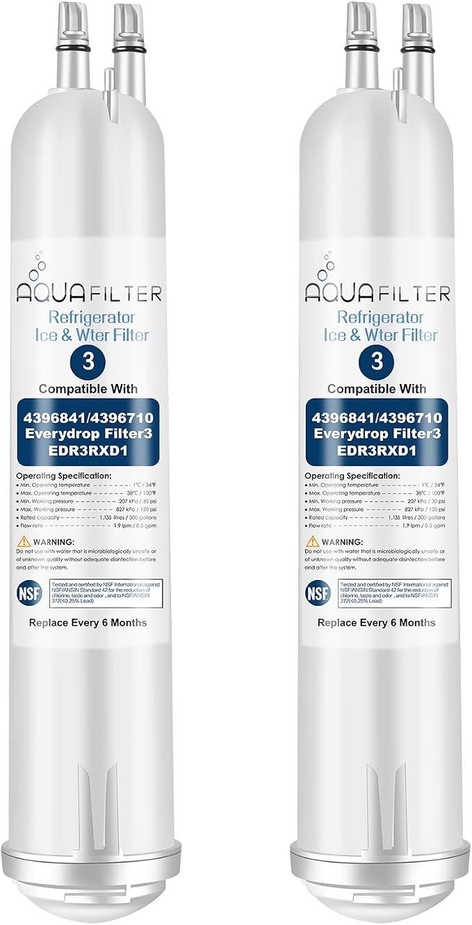 FILTER3 4396841 Refrigerator Water Filter Replacement Compatible by MMFILTER