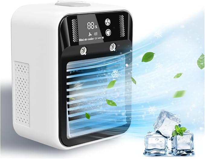 Portable Air Conditioner, Rechargeable Mini Air Conditioner Evaporative Air by Dellershownow