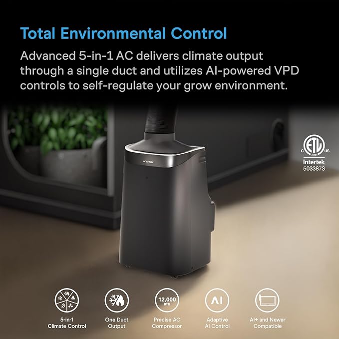 AC Infinity TERRAFORM 8, Plant Air Conditioner, Dehumidifier, Smart VPD Control - Image 2