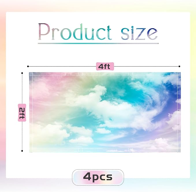 Hortsun 4 Pcs 4 x 2 Feet Fluorescent Light Covers - Image 2