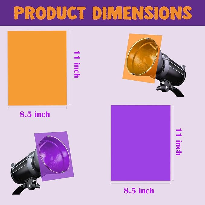 Sakolla Halloween Gel Filter, Transparent Color Overlays Film Plastic Sheets - Image 2