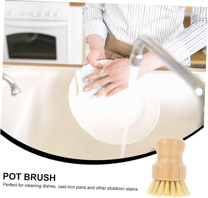 Multi-Function Pot Brush Natural Vegetable Scrubber - Image 8