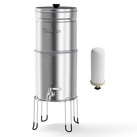 Culligan MaxClear 2.25 Gallon Gravity Water Filter System, Brushed by CulliganWater