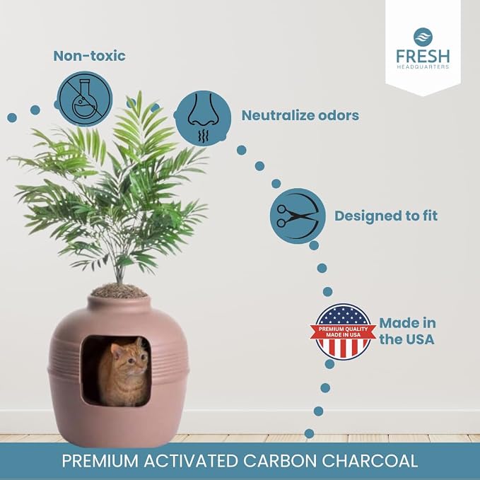 4-Pack Activated Carbon Filter for Cat Litter Box - Image 3