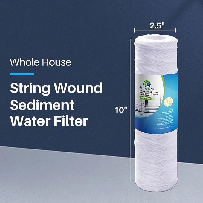 CFS – 12 Pack String Wound Sediment Water Filter Cartridges Compatible - Image 2
