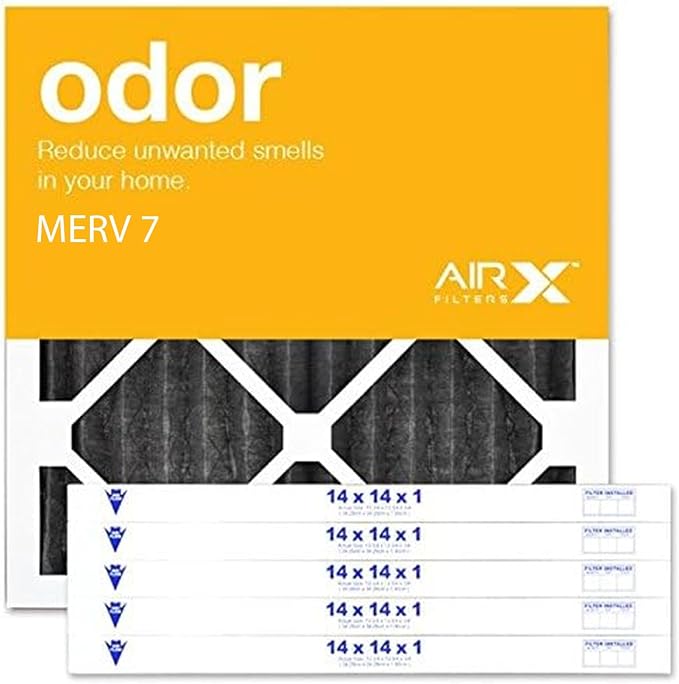 AIRx Filters Odor 14x14x1 Air Filter MERV 7 AC Furnace Pleated Air Filter by AIRXFILTERSWICKEDCLEANAIR