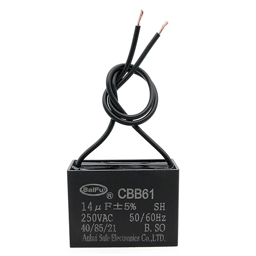 CBB61 Capacitor 14uf 250V AC Ceiling Fan 2 Wire 50/60Hz by AKZYTUE