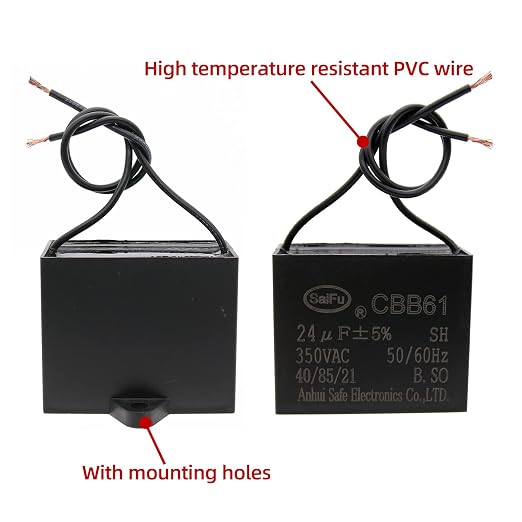 CBB61 Capacitor 24uf 350V AC Ceiling Fan 2 Wire 50/60Hz - Image 3