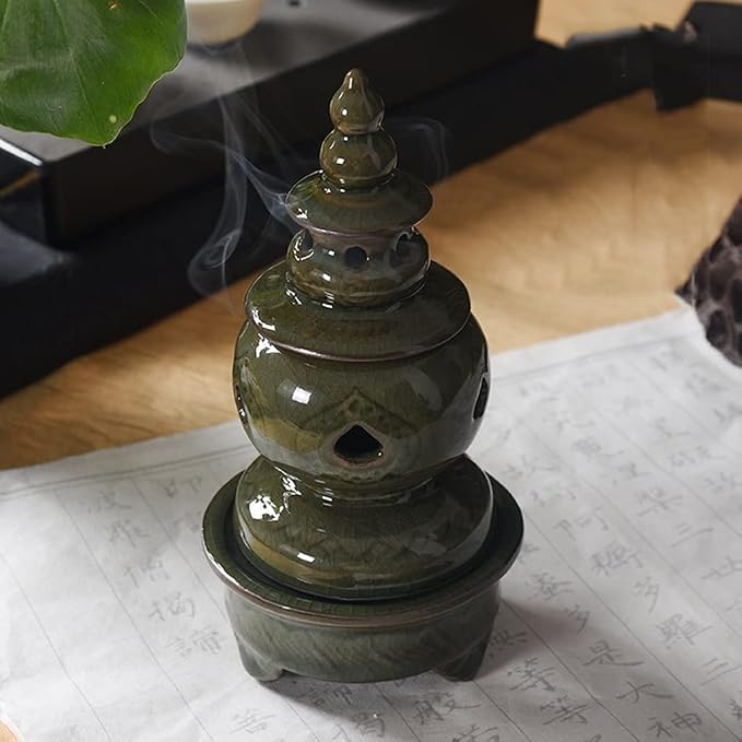 SONGCHAO Incense Holder Sandalwood Stove Celadon Incense Stove Incense Road - Image 4