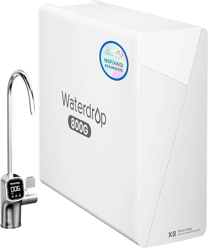 Waterdrop X8-Basic Reverse Osmosis System, NSF/ANSI 42&58&372 Certified by Waterdrop
