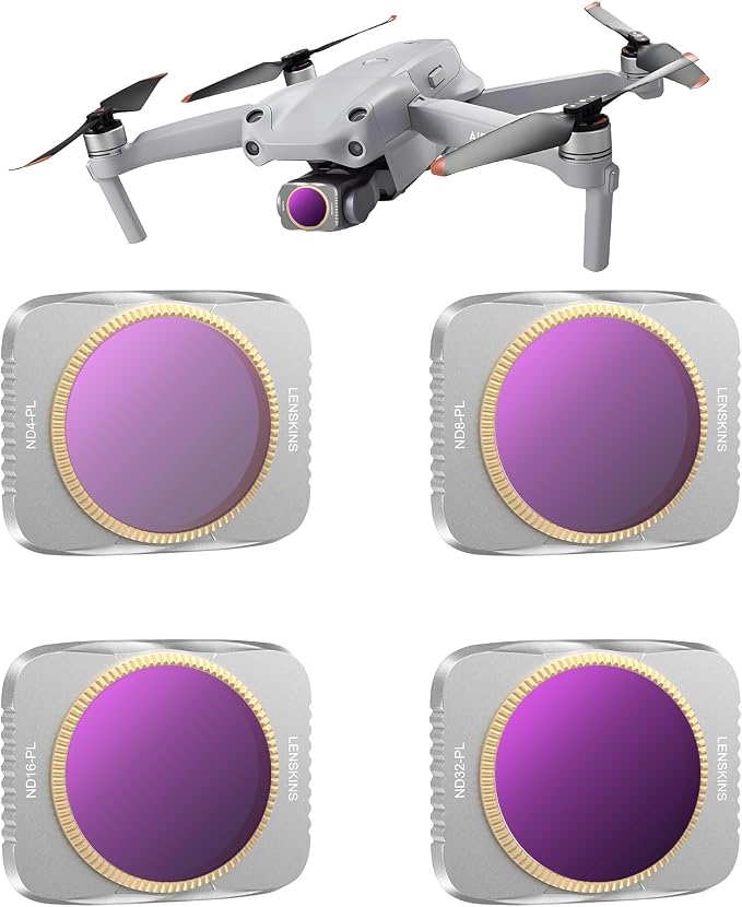 4-Pack ND/CPL Filters Set for DJI Air 2S Drone, ND32/CPL Filters Compatible by LENSKINS