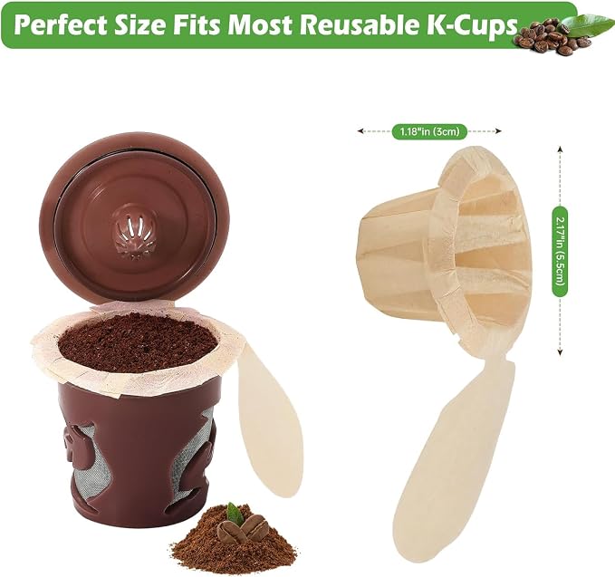 Aussen Disposable Coffee Paper Filters Replacement Kerig Filter Fit All Keurig - Image 5