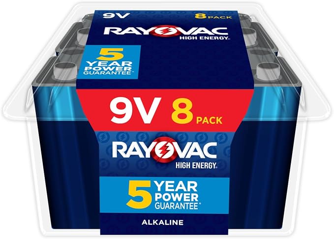 Rayovac High Energy 9V Batteries, Alkaline 9 Volt Batteries by Rayovac