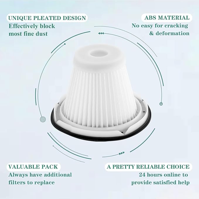 Replacement for BLACK & DECKER Hand Vacuum Filter compatible - Image 3