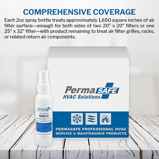 PermaSafe HVAC Solutions, Antimicrobial Air Filter Treatment, Odor Inhibitor - Image 8