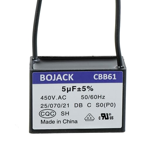 BOJACK CBB61 5uF 450V AC Ceiling Fan Starting Capacitor by BOJACK