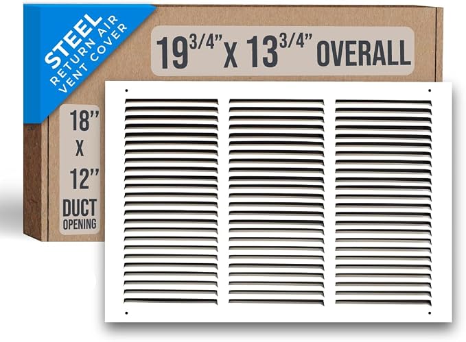 Fits 18x12 Duct Opening | Steel Return Air Grille by Handua | Vent Cover Grill by Handua