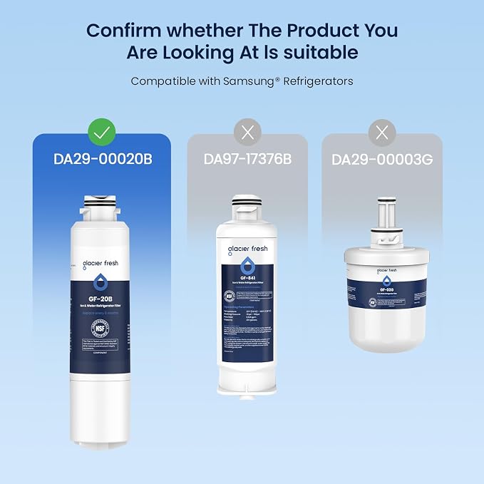 GLACIER FRESH Compatible with Samsung DA29-00020B Refrigerator Water Filter - Image 2