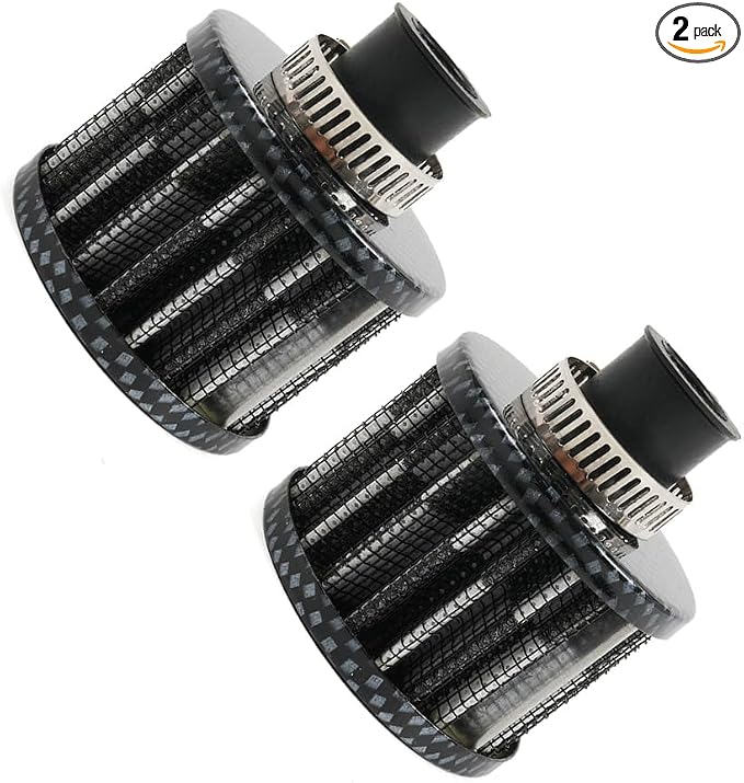 MUGE RACING 2Pcs Air Filter Cold Air Intake Filter Breather 12mm Valve Cover by MUGERACING