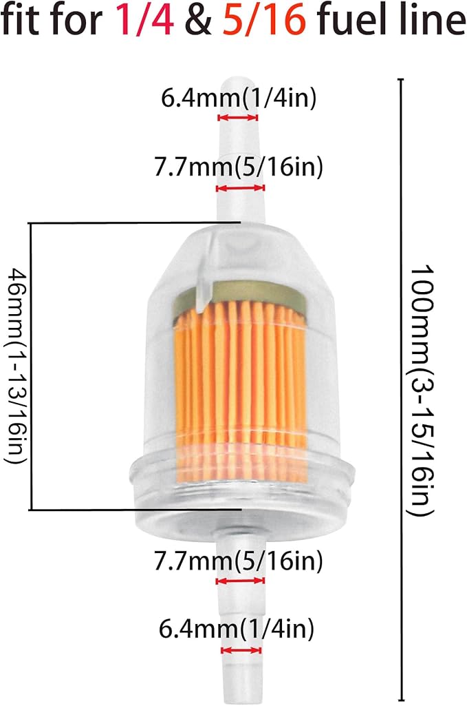 Strongthium 1/4" 5/16" Inline Fuel Filters - Image 3